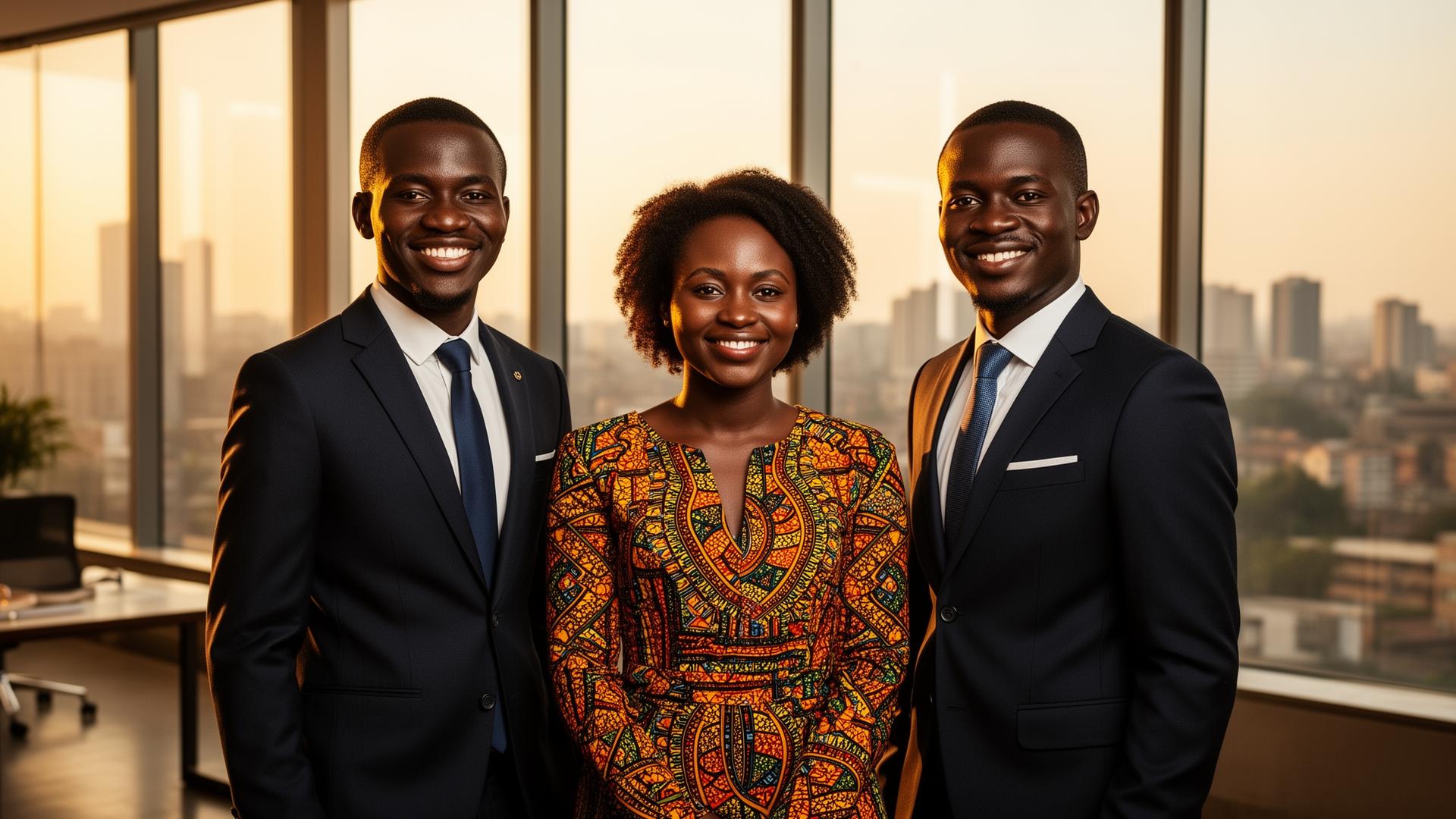 Kenyan business leaders in a modern Nairobi office